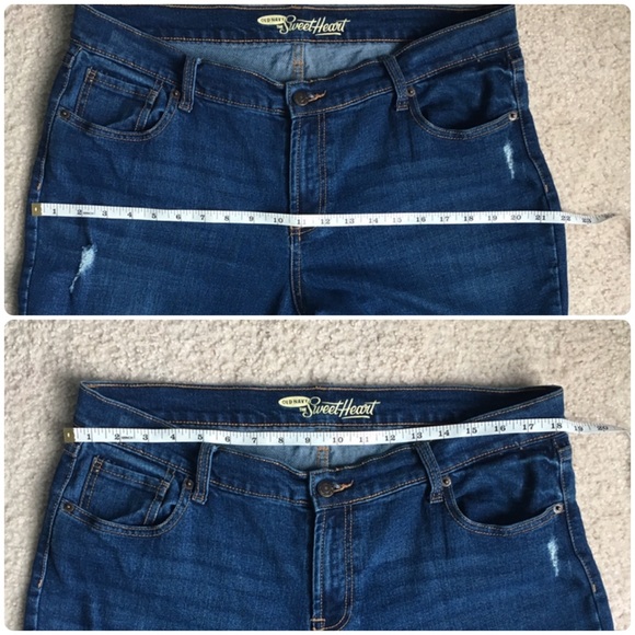 Old Navy Sweetheart Blue Distressed Jeans size 14 - Picture 6 of 7